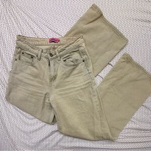 Edikted Light Tan Washed Denim Jeans